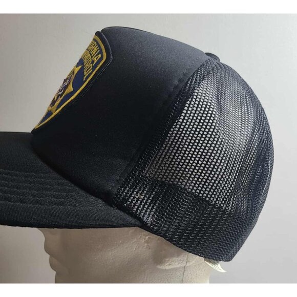 Vintage California Highway Patrol Hat Adult Mesh Back Snapback Designer Award - Picture 4 of 6